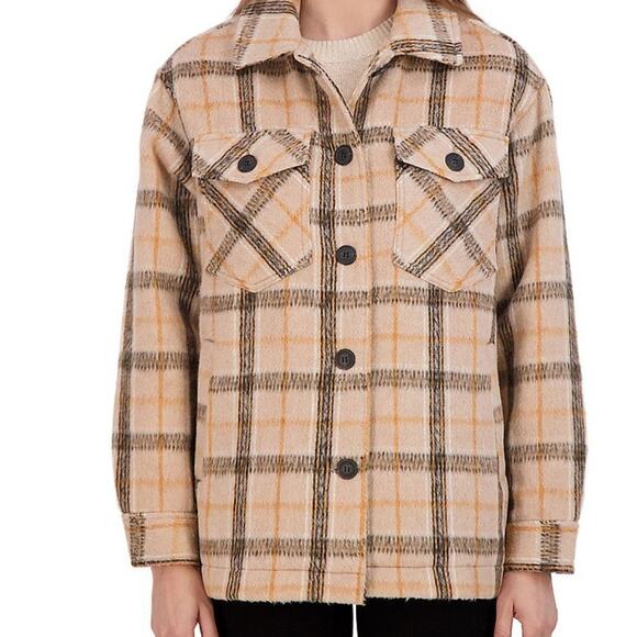 Sebby Plaid Shacket, Women's Medium - Picture 1 of 5